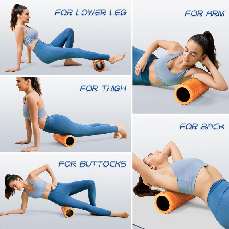 Krightlink Foam Roller High Density 18" Foam Roller for Deep Tissue Muscle Massage, Trigger Point Fitness Exercise Massage Roller Self-Myofascial Back Roller Release for Whole Body - Image 5